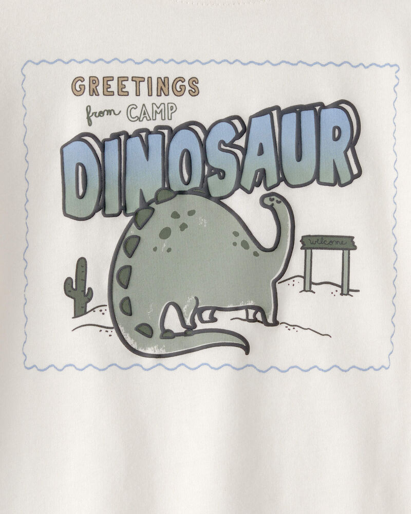 Baby Boy Dinosaur Long-Sleeve Graphic Tee - Cream, image 3 of 4 slides