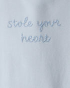 Baby Organic Cotton 'Stole Your Heart' Embroidered Bodysuit, image 3 of 4 slides