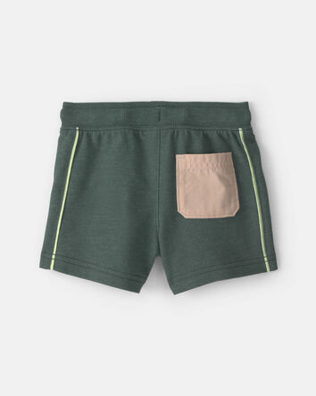 Baby Boy French Terry Shorts - Olive Green, 