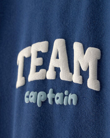 Baby Team Captain' French Terry Jumpsuit - Navy Blue, 
