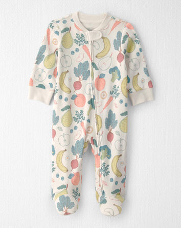 Baby Organic Cotton Sleep & Play Pajama in Veggie Fruit, 