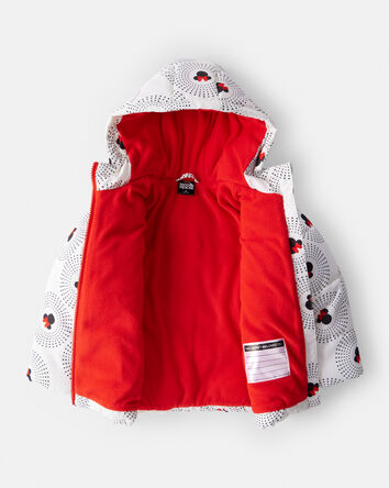 Girls Disney&copy; Minnie Mouse Hooded Heavyweight Winter Jacket - White, 