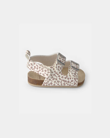 Baby Girl Cheetah Sandals - Cream, 