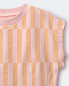 Toddler Girl Off-Center Stripe Dolman Tee - Rose/Light Orange, image 6 of 6 slides