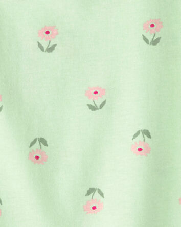 Toddler Girl Floral Relaxed Top - Green, 