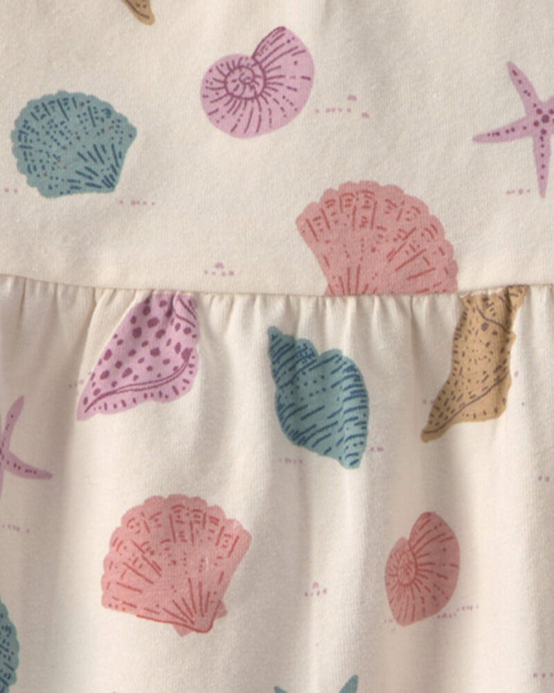 Toddler Girl 2-Pack Organic Cotton Knit Tanks in Seashells, image 3 of 6 slides