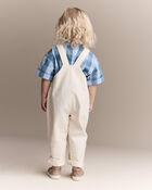 Toddler 'What's Cooking' Overall with Kanga Pocket - Cream, image 5 of 6 slides