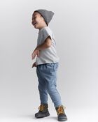 Toddler Short-Sleeve Relaxed Tee - Heather Grey , image 5 of 6 slides