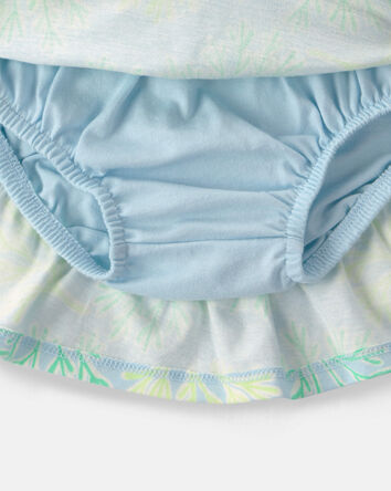 Baby Girl 2-Piece Coral Reef Top & Skirt Set - Blue/Green, 