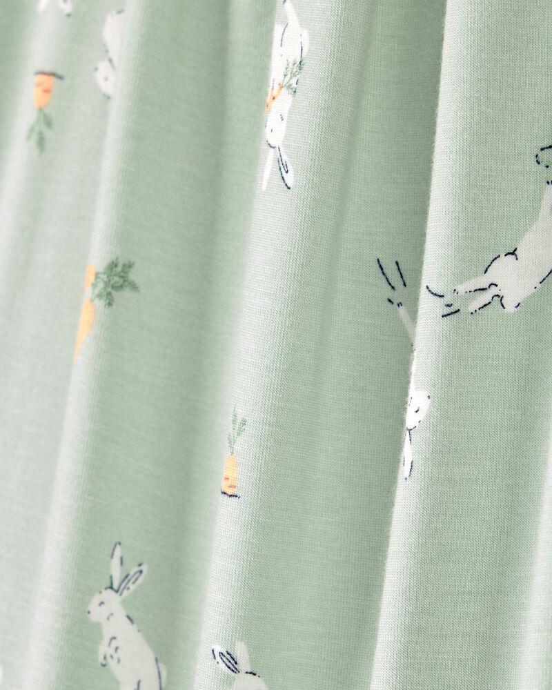 Kids Easter Bunny PurelySoft 2-Piece Pajama Set - Green, image 5 of 7 slides