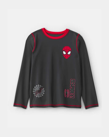 Boys 2-Piece &copy;Marvel Spider-Man Rashguard & Swim Trunk Set - Black/Red, 