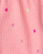 Toddler Girl Fruit Short-Sleeve Loose Fit 2-Piece Pajama Set - Pink, image 5 of 6 slides