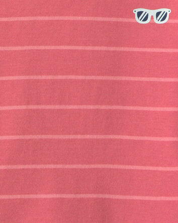 Toddler Boy 2-Piece Stripe Short-Sleeve Top & Short Set - Coral, 