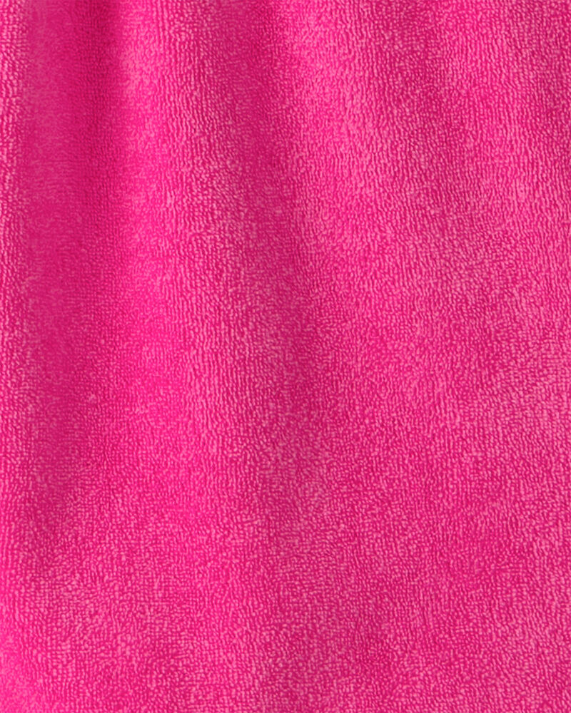 Girls Terry Long-Sleeve Cover Up - Pink, image 2 of 3 slides