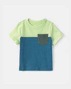 Baby Boy Color Block Short-Sleeve T-Shirt - Blue/Green, image 1 of 3 slides