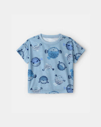 Toddler Boy 2-Piece Puffer Fish Short-Sleeve Pajama Set - Blue, 