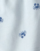 Baby Boy 2-Piece Crab Short-Sleeve Top & Short Set - Blue, image 3 of 4 slides