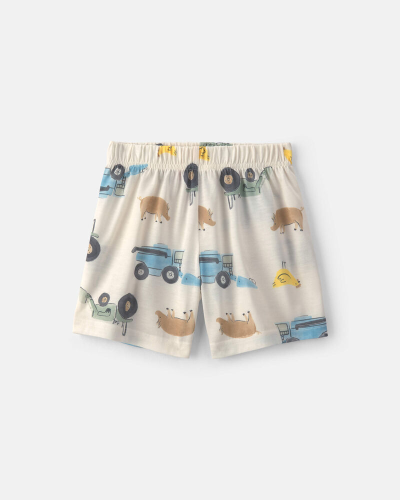 Toddler Boy 2-Piece Farm Short-Sleeve Pajama Set, image 2 of 5 slides
