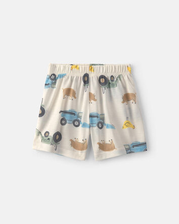 Toddler Boy 2-Piece Farm Short-Sleeve Pajama Set, 