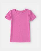 Toddler Girl PurelySoft Short-Sleeve Snug Fit 2-Piece Pajama Set - Pink, image 2 of 7 slides