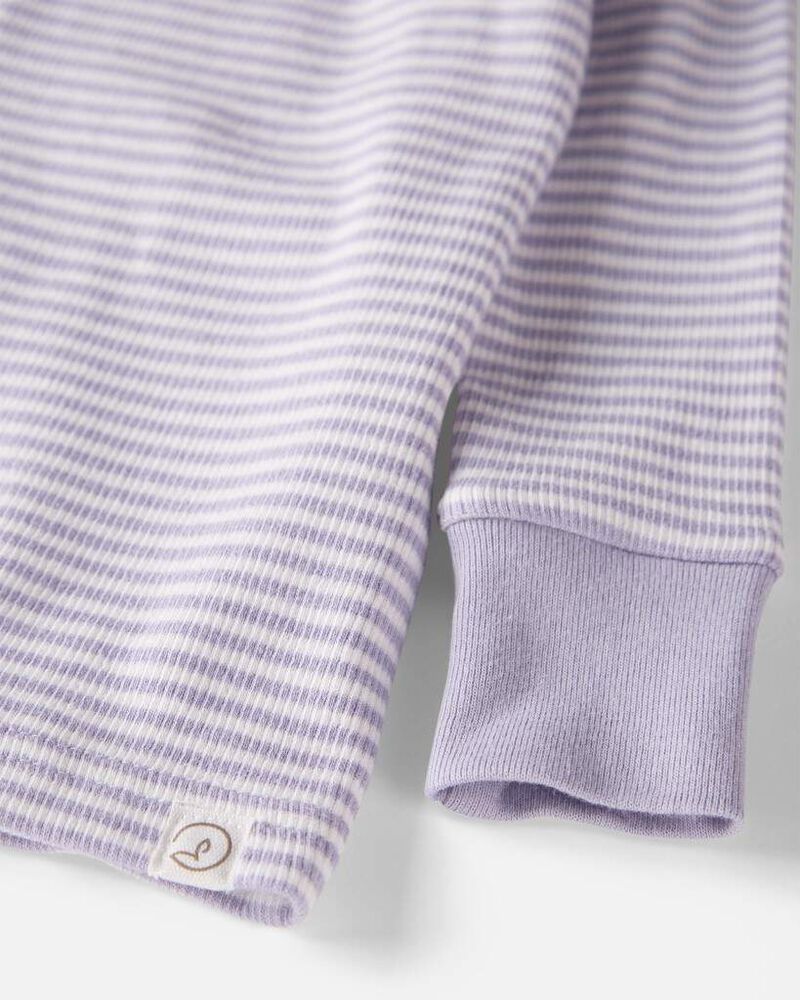 Baby Girl Striped Organic Cotton Pajamas Set, image 2 of 4 slides