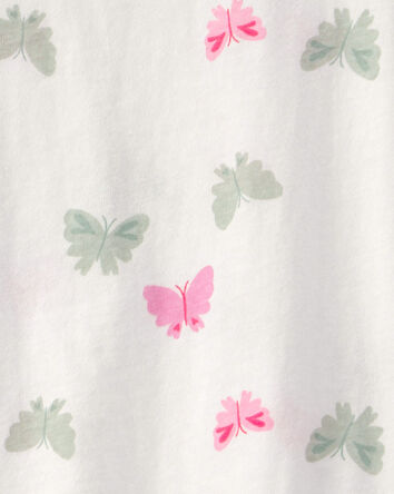 Toddler Girl Butterfly Relaxed Top - Ivory, 