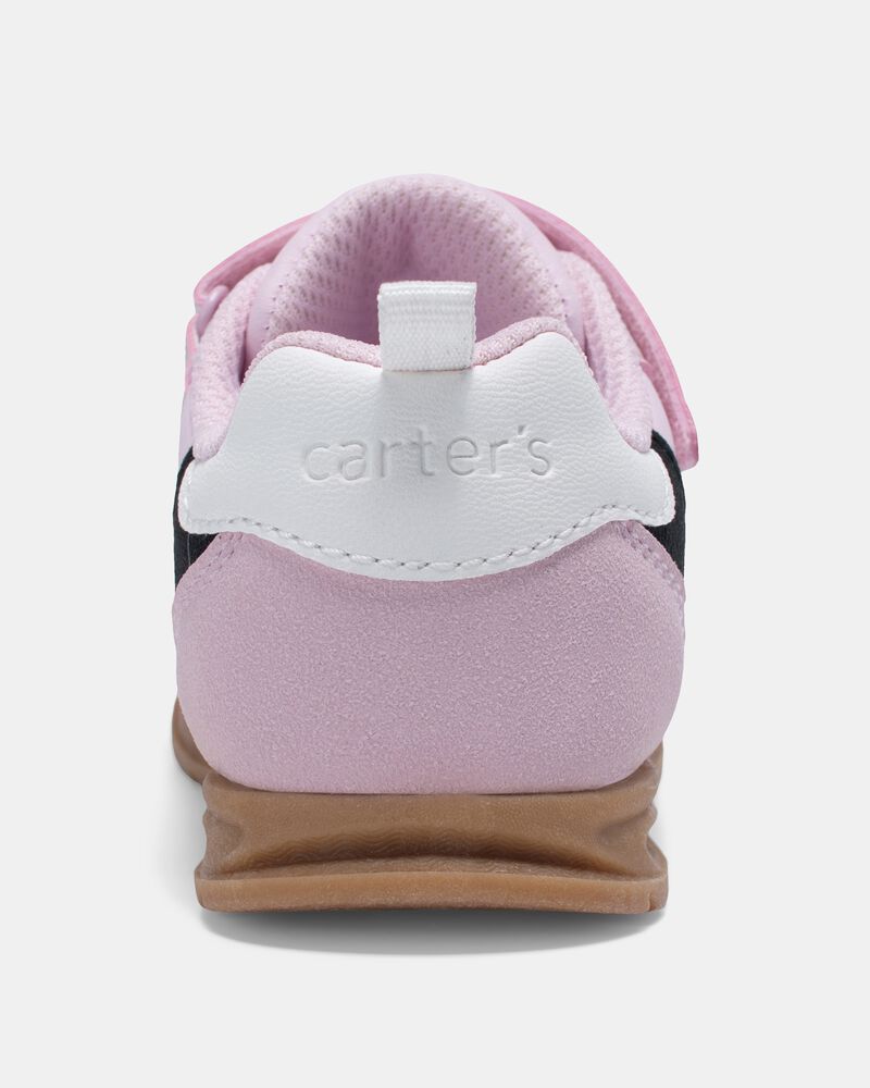 Toddler Girl Striped Casual Sneakers - Pink, image 3 of 6 slides