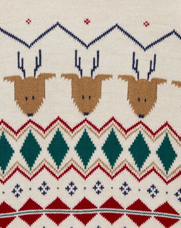 Boys Reindeer Cotton Sweater, 
