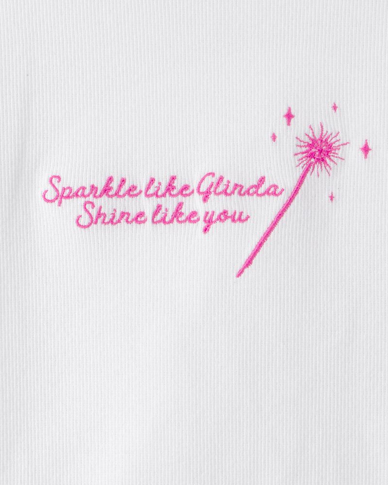 Girls Wicked Glinda Rib Top - White, image 4 of 4 slides