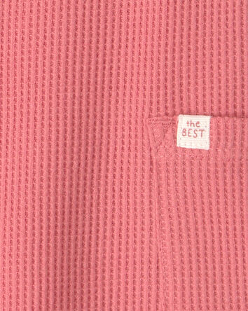 Baby Waffle-Knit Sleeveless Romper - Orange, 