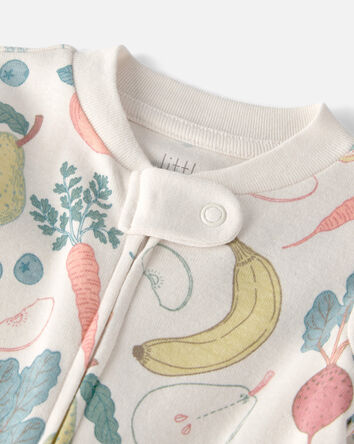 Baby Organic Cotton Sleep & Play Pajama in Veggie Fruit, 