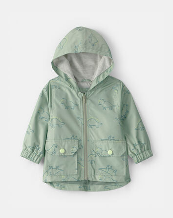 Baby Boy Dinosaur Raincoat - Green, 