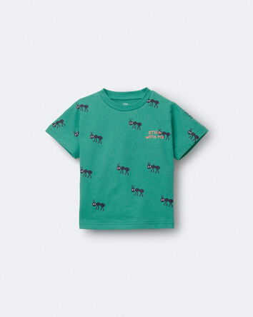 Toddler Boy 'Stick With Me' Dolman Tee - Dark Green, 