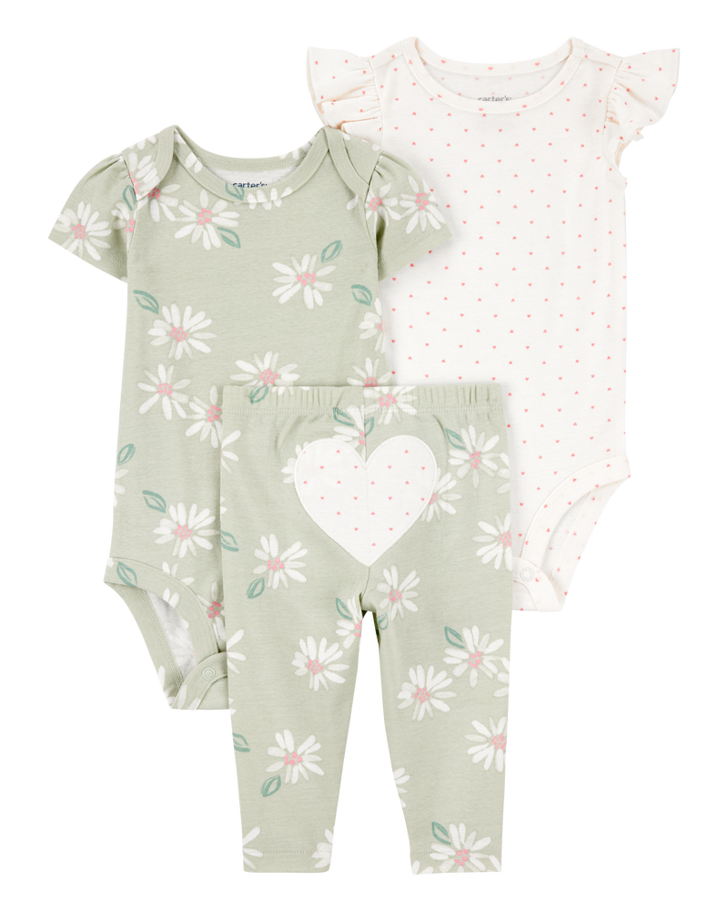 Baby Girl 3-Piece Heart Little Character Set, image 1 of 5 slides