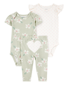 Baby Girl 3-Piece Heart Little Character Set, image 1 of 5 slides
