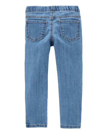 Toddler Girl Medium Wash Elastic-Waist Jeggings, 