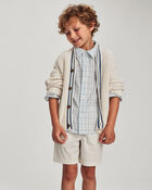 Boys Solid Easter Pull-On Fashion Shorts - Ivory, image 2 of 5 slides