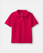 Boys 2-Pack Uniform Piqu&eacute; Polo Shirts - Red, image 2 of 3 slides