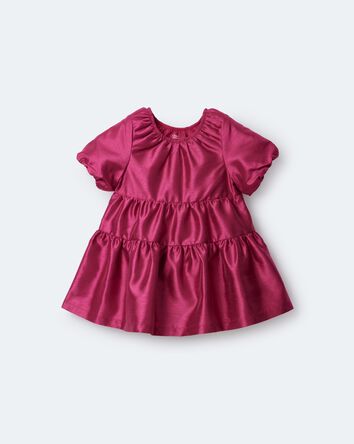 Toddler Girl Puff-Sleeve Tiered Party Dress - Pink, 