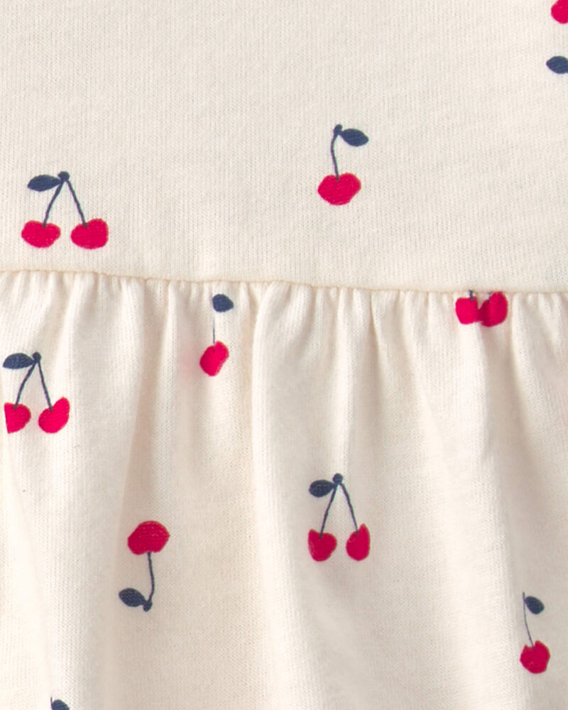 Baby Girl 4-Piece Cherry Top & Short Set - Navy Blue/Ivory, image 3 of 4 slides
