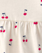 Baby Girl 4-Piece Cherry Top & Short Set - Navy Blue/Ivory, image 3 of 4 slides
