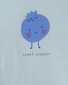 Toddler Girl 2-Piece Blueberry Sleeveless Pajama Set - Blue, image 2 of 4 slides