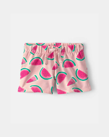 Toddler Girl Watermelon French Terry Shorts - Pink, 