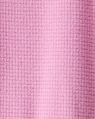 Toddler Girl Fleece Long-Sleeve Loose Fit 1-Piece Pajamas - Pink, image 2 of 3 slides