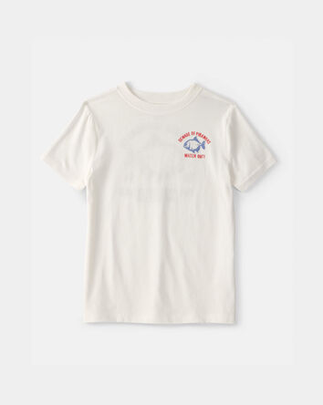 Boys Piranha Graphic Tee - Ivory, 