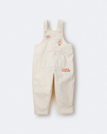 Toddler 'What's Cooking' Overall with Kanga Pocket - Cream, 