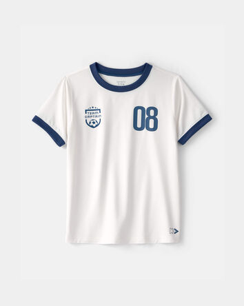 Kids 'Team Captain' Active Graphic Tee - White, 