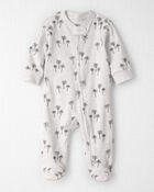 Baby Organic Cotton Sleep & Play Pajamas in Palm Trees, image 1 of 5 slides