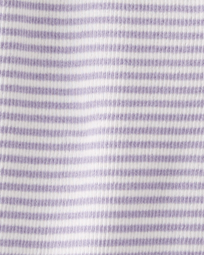 Baby Girl Organic Cotton Striped Sleep & Play Pajamas, image 3 of 4 slides