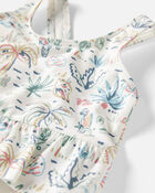 Baby Girl Recycled Swimsuit in Tropical Paradise, image 3 of 5 slides